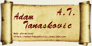 Adam Tanasković vizit kartica
